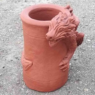 terracotta dragon chimney pot planter
